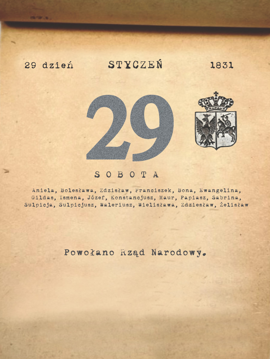 Kalendarz powstania listopadowego. 29.01.1831 r.