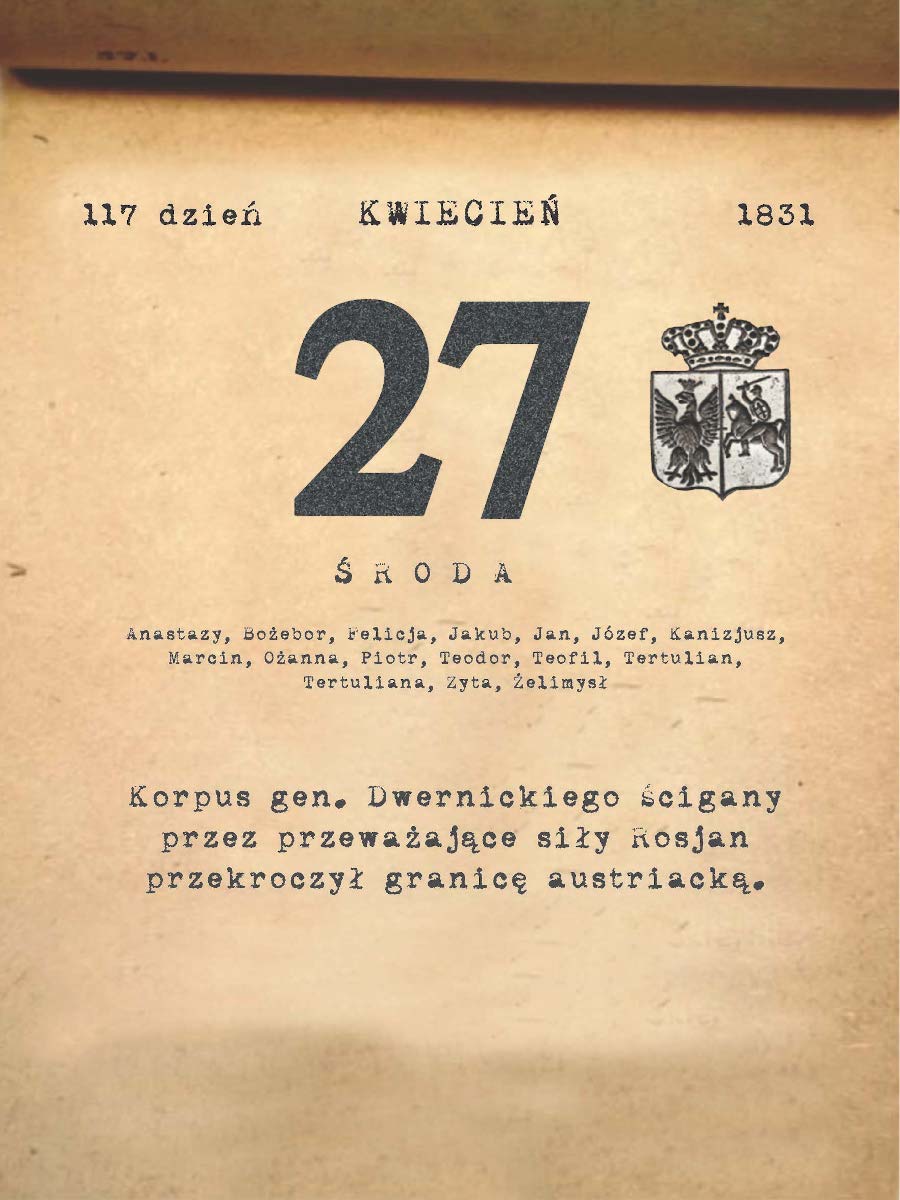 Kalendarz powstania listopadowego. 27.04.1831 r.