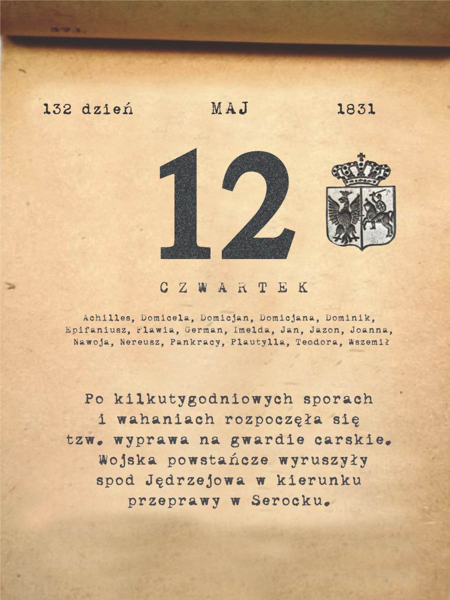 Kalendarz powstania listopadowego. 12.05.1831 r.