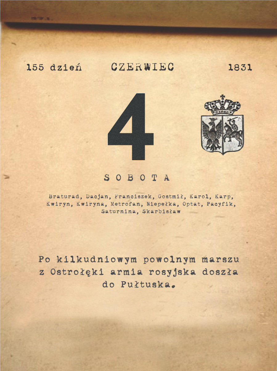Kalendarz powstania listopadowego. 4.06.1831 r.