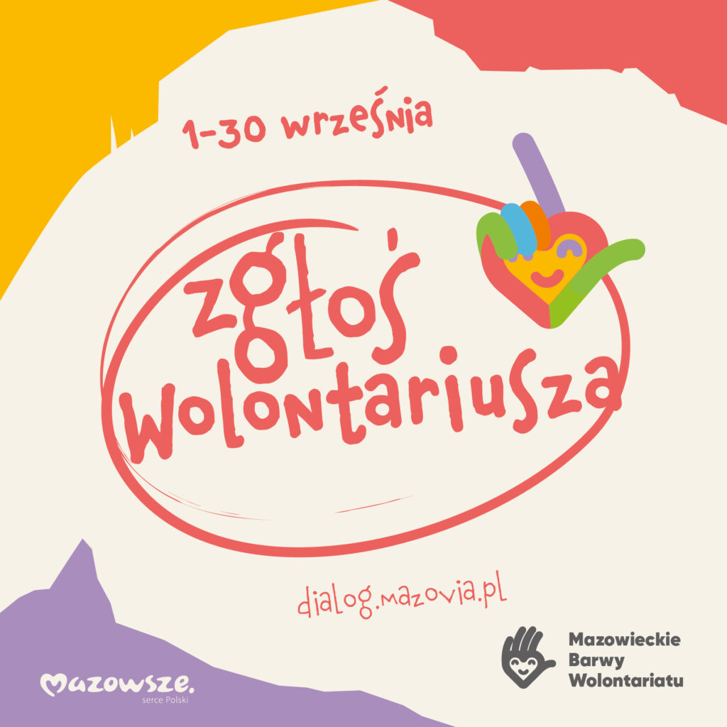 Banner reklamujący XV edycję konkursu „Mazowieckie Barwy Wolontariatu”