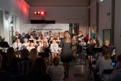 Ludzie oglądają koncert.