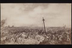 Fotografia obrazu olejnego autorstwa Bogdana Willewalde zatytułowanego „Bitwa pod Ostrołęką”, wykonana około 1885 roku. Ze zbiorów Biblioteki Narodowej, sygn. F.120417/IV.
