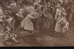 Fragment fotografii obrazu olejnego autorstwa Bogdana Willewalde zatytułowanego „Bitwa pod Ostrołęką”, wykonanej około 1885 roku. Ze zbiorów Biblioteki Narodowej, sygn. F.120417/IV.