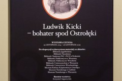 Plansza wystawy „Ludwik Kicki – bohater spod Ostrołęki”
