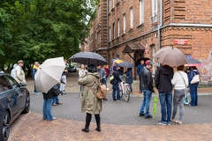 Uczestnicy spaceru podczas zbiórki