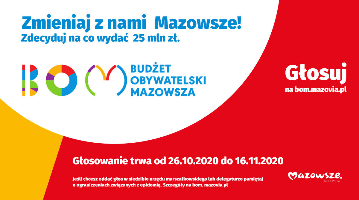 Ruszyło głosowanie w Budżecie Obywatelskim Mazowsza