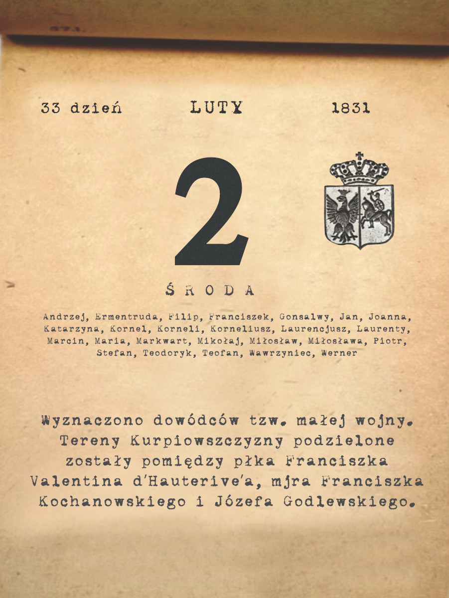 Kalendarz powstania listopadowego. 02.02.1831 r.