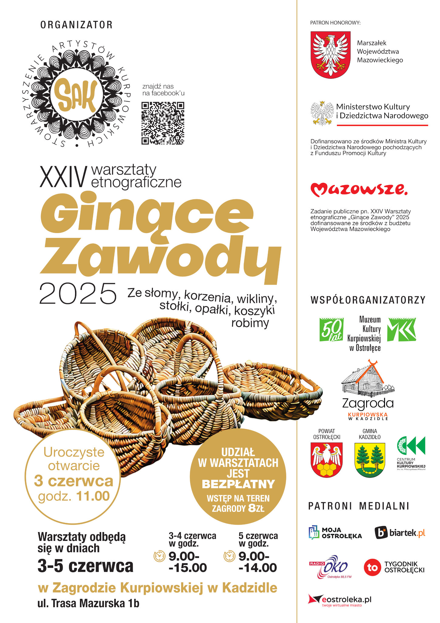 Zapraszamy na XXIV Warsztaty etnograficzne „Ginące Zawody”