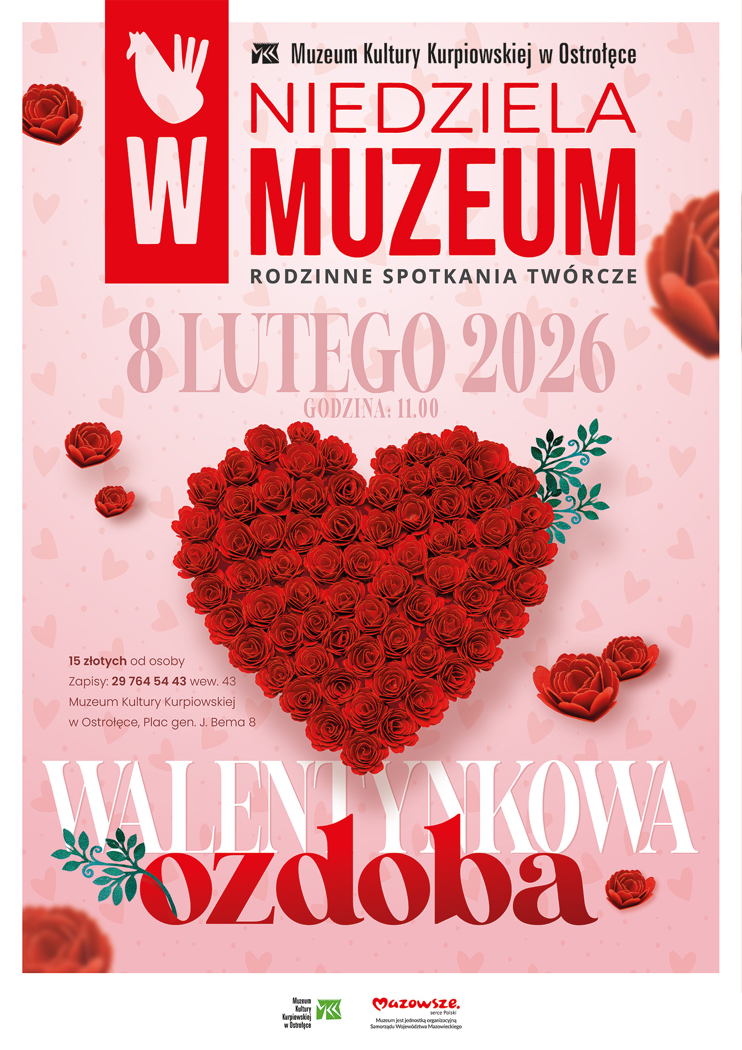 Zapraszamy na&nbsp;walentynkową „Niedzielę w&nbsp;Muzeum”