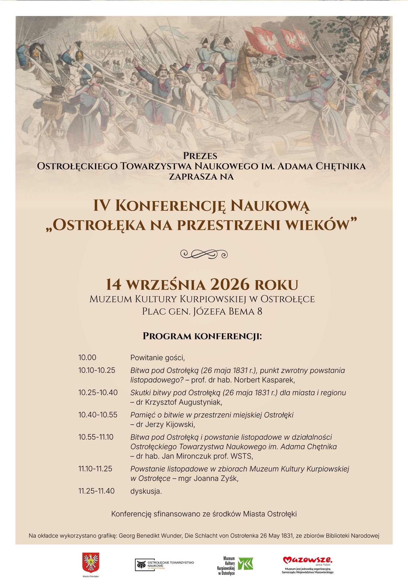 Konferencja naukowa z&nbsp;cyklu „Ostrołęka na&nbsp;przestrzeni wieków”