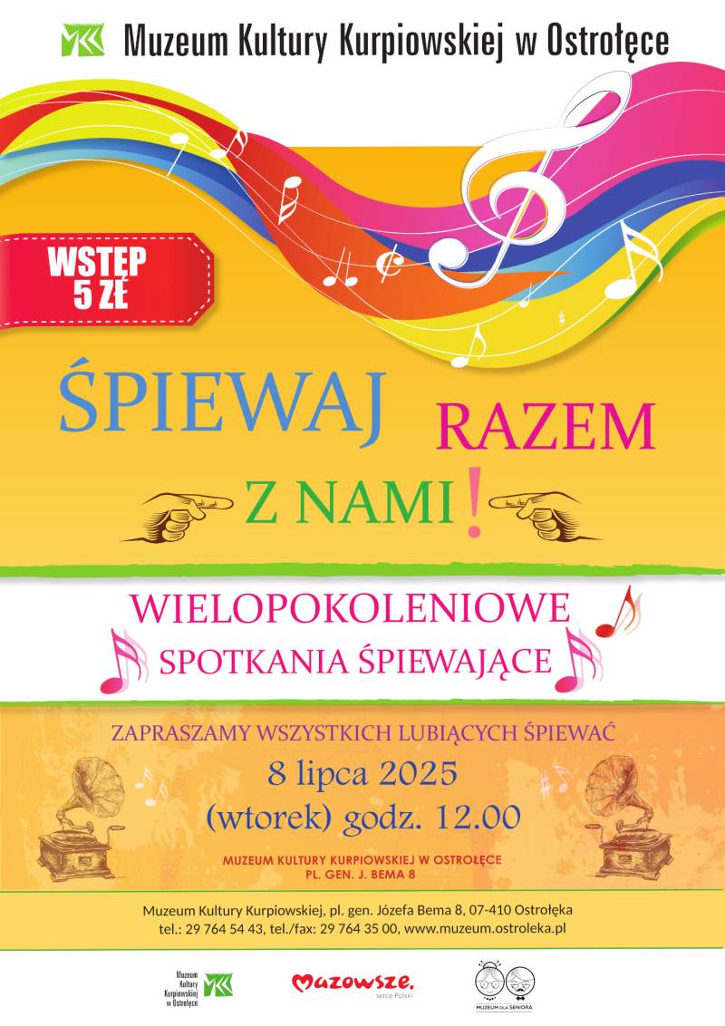 Plakat reklamujący spotkanie chóru „O! La La!”
