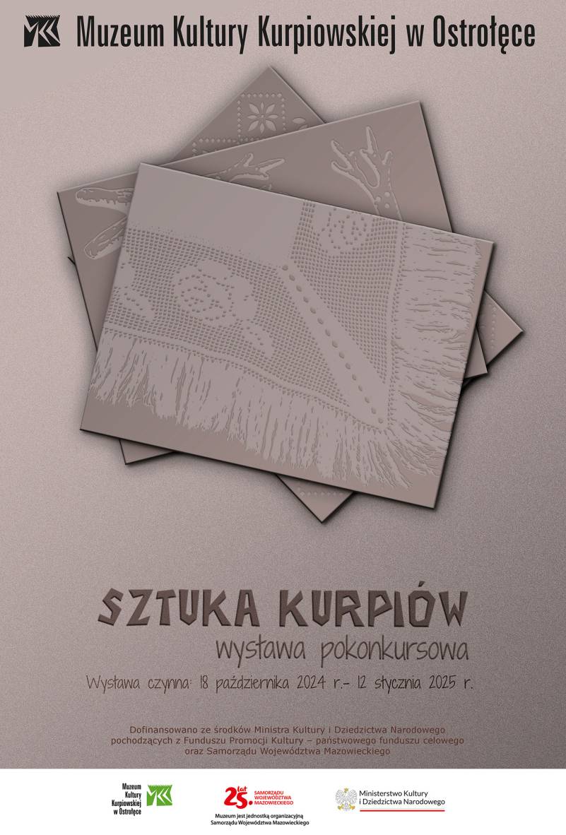 plakat wystawy pokonkursowej „Sztuka Kurpiów”